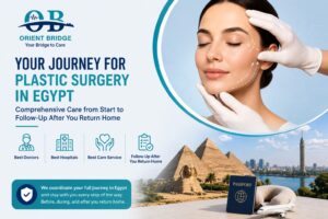 Your journey for plastic surgery in Egypt showing best doctors, hospitals, and follow-up after you return home with Orient Bridge
